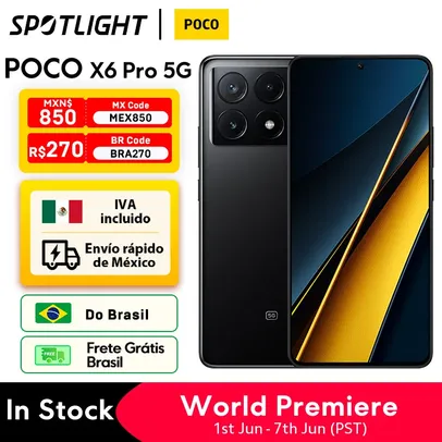 [Já no Brasil] Smartphone Xiaomi Poco X6 PRO 5G Versão Global