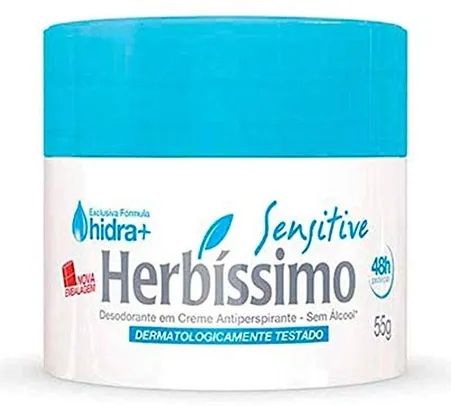 Desod. Creme Herb. Sensitive 55 Gr, Herbissimo