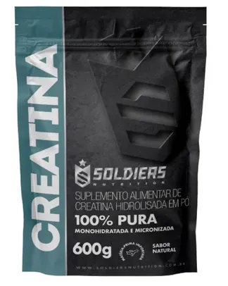 Creatina Monohidratada 600g - 100% Pura Importada - Soldiers Nutrition