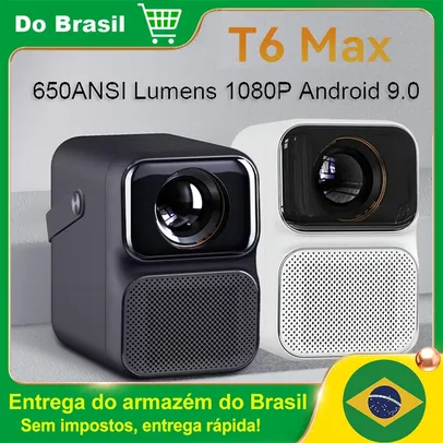 [DoBrasil/Moedas] Mini Projetor Wanbo T6 Max 4K 1080p