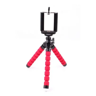 [APP/MOEDAS] Mini Tripé Flexível de Mesa para Smartphone e Câmera - Preto, Vermelho ou Azul