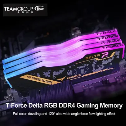 (App/Taxa inclusa/Moedas)Ram TEAMGROUP T Force Delta RGB DDR4 16GB 3200MHz Desktop PC