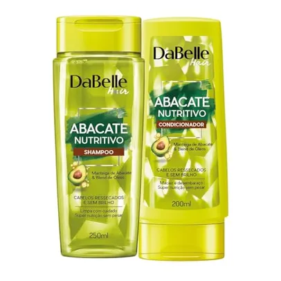 Kit Shampoo 250Ml + Condicionador Dabelle Abacate Nutritivo 175Ml