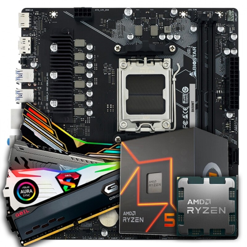 Kit Upgrade AMD Ryzen 5 8500G Placa Mãe Chipset A620 DDR5 Memória DDR5 8GB