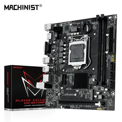 (Taxa Inclusa) Placa mãe MACHINIST H110, suporta LGA 1151, 6,7,8 e 9 geração RAM DDR4