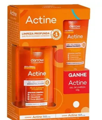 Saindo por R$ 35,99: Darrow Actine Kit Gel de Limpeza Facial Vitamina C 140g + 40g | Pelando