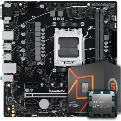 Saindo por R$ 1917: Kit Upgrade, AMD Ryzen 5 8600G, Placa Mãe Chipset A620 DDR5 | Pelando