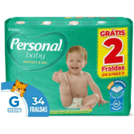 Fralda Personal Baby Protect & Sec G 34 Unidades