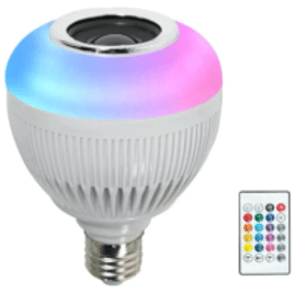 Lampada LED Bluetooth Dafushop com Caixa de Som 12w RGB Controle Remoto