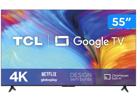 Smart TV TCL P635 LED 55" 4K UHD 3HDMI 1 USB Wifi Bluetooth HDR Google Assistente - 55P635