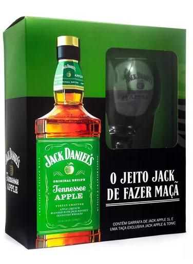 Kit Jack Daniels Apple 1L Com Taça