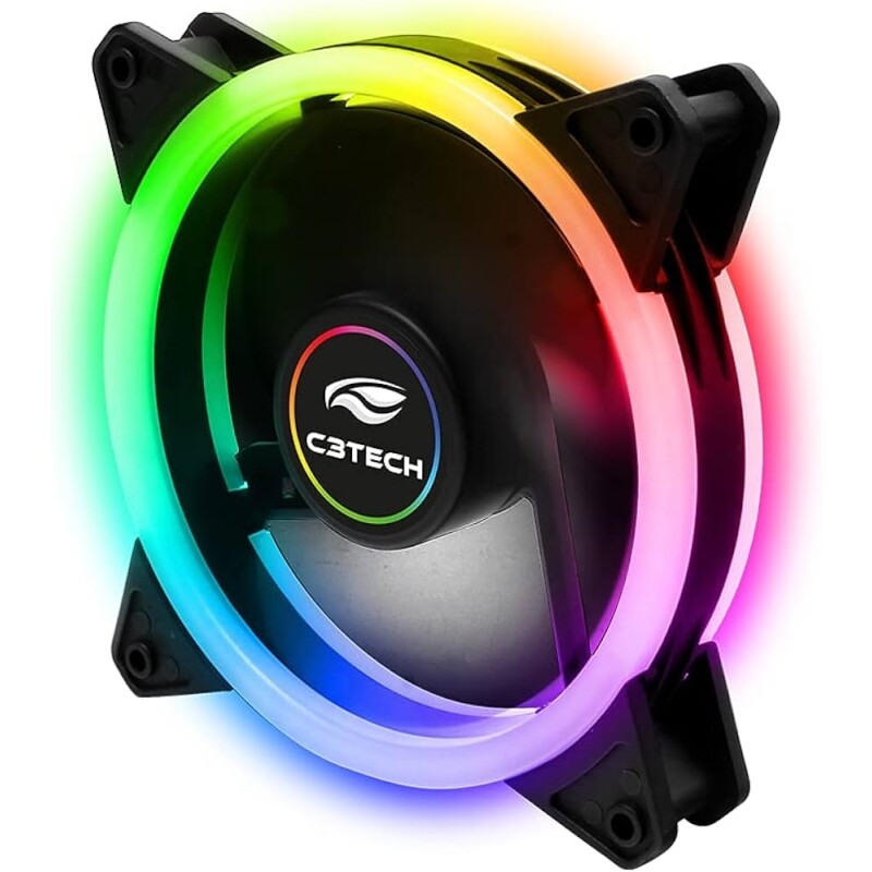 Cooler Fan 120cm Gaming Com iluminação RGB conector ARGB de 6 pinos C3Tech - F7-L210RGB