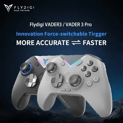 [APP/ Moedas] Controle Flydigi VADER 3 PRO Bluetooth, analógicos e gatilhos Hall effect