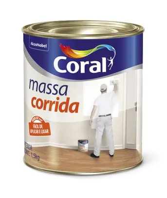 MASSA CORRIDA BRANCO 1,5KG - CORAL