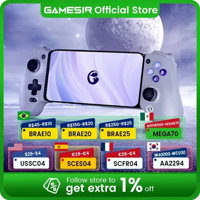 [Taxas Inclusas/Moedas] Gamesir Gamepad G8 Galileo com Hall effect ANDROID/IPHONE