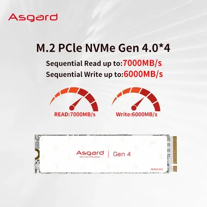 Saindo por R$ 312: [Taxa Inclusa] SSD Asgard AN4 Plus 1TB NVME GEN4 7000MB/s | Pelando