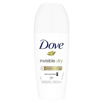 [+ POR - R$ 6,91] Desodorante DOVE Antitranspirante Roll On "Invisible Dry" 72H 50ml (A Embalagem Pode Variar)