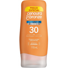 Protetor Solar Cenoura e Bronze Fps 30 - 110ml