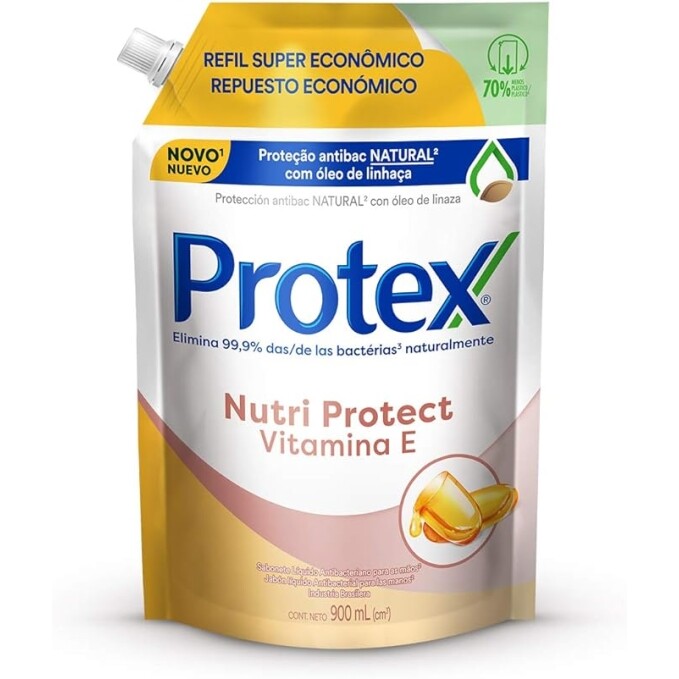 Sabonete Líquido Protex Para As Mãos Nutri Protect Vitamina E - 900ml