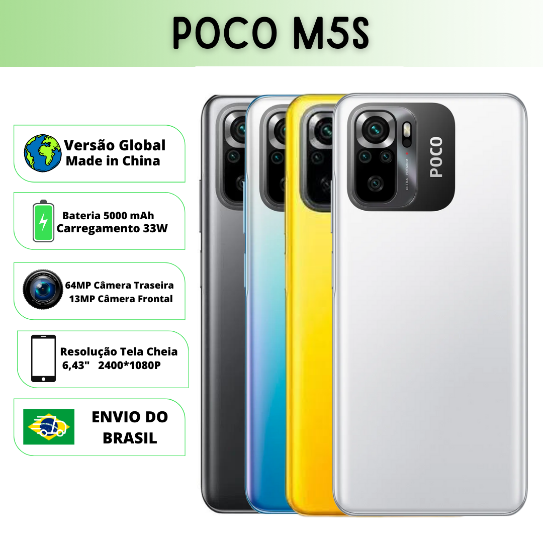 Smartphone Xiaomi Poco M5S 128GB ROM | 6GB RAM