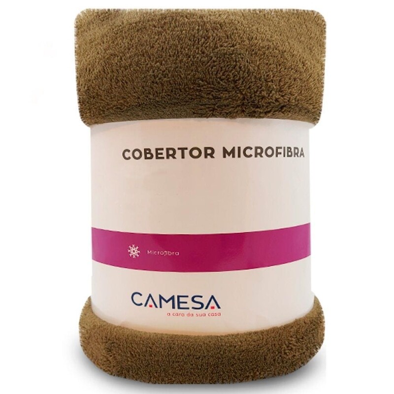 Manta Cobertor Casal 180x220cm Microfibra Soft Macia Fleece Camesa - Emcompre