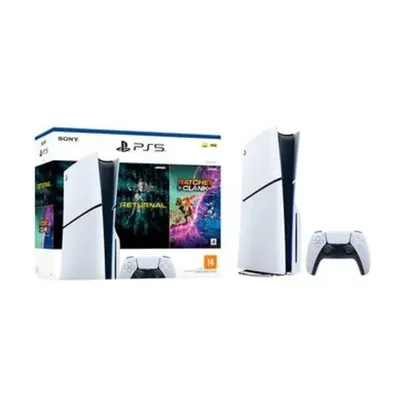 [APP] Console PlayStation 5 Slim, Edição Digital, Branco + 2 Jogos - 1000038914