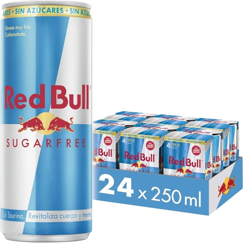Pack de 24 Latas Red Bull Energético Sem Açúcar 250ml
