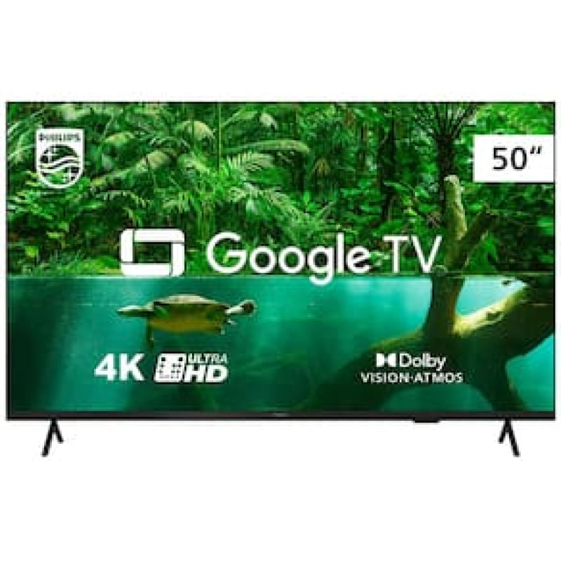 Smart TV Philips 50" UHD 4K LED Google TV - 50PUG7408/78