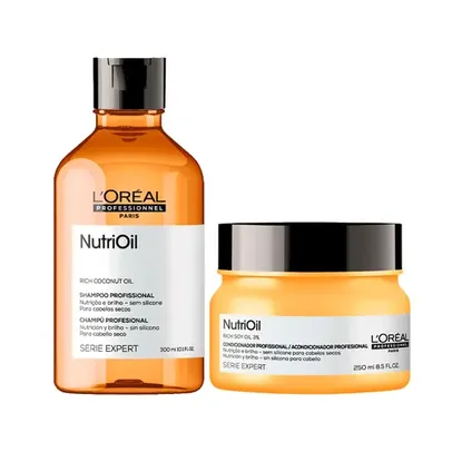Kit L'Oréal Professionnel Serie Expert NutriOil - Shampoo 300 ml + Máscara Nutritiva 250 ml