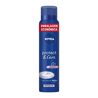 (REC) NIVEA Desodorante Antitranspirante Aerossol Protect & Care 200ml - Proteção eficaz de 48 horas contra suor e mau odor, com cuidado intensivo