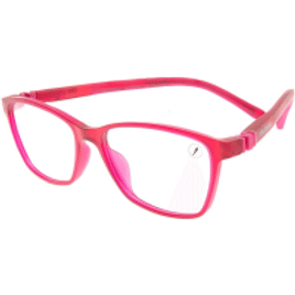 Armação Para Óculos de Grau Infantil Feminino Chilli Beans Quadrado Flexível Rosa LV.KD.0020.1313 - Chilli Beans