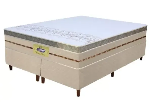 Cama Box Queen Gazin Bipartida de Mola Ensacada