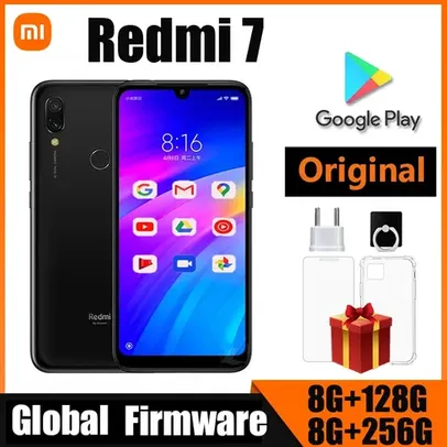 [Moedas R$248] Smartphone Xiaomi Redmi 7 Celular Android, Dual SIM, ROM Global