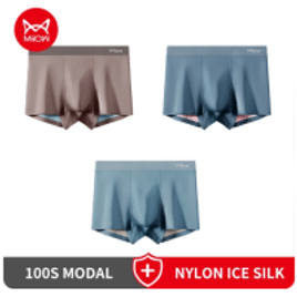 2 Kits Cuecas Modal Nylon Ice Silk - 6 Unidades