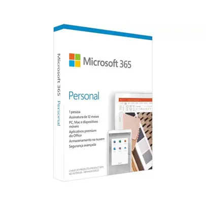 Microsoft 365 Personal, 1TB na nuvem, 12 Meses - QQ2-01386 - Mídia Física