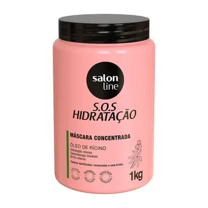 Máscara S.O.S Hidratação Óleo de Rícino Salon Line 1kg