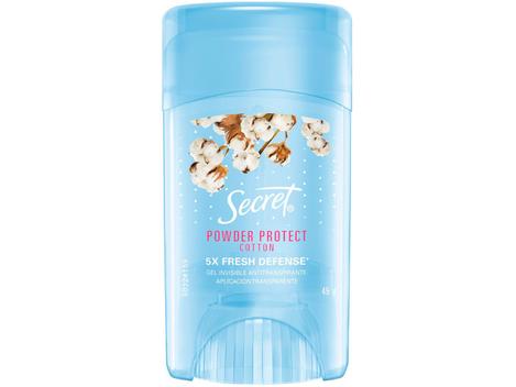 Desodorante Antitranspirante em Gel Secret - Invisible Power Protect Cotton Feminino 45g