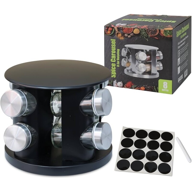 Porta Tempero Condimentos Saleiro Inox C/Base Giratoria