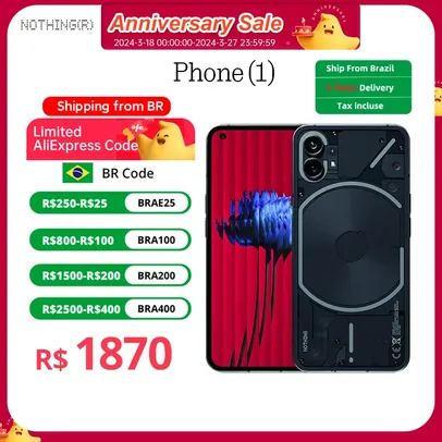[No Brasil] Nothing Phone (1) 8/256GB