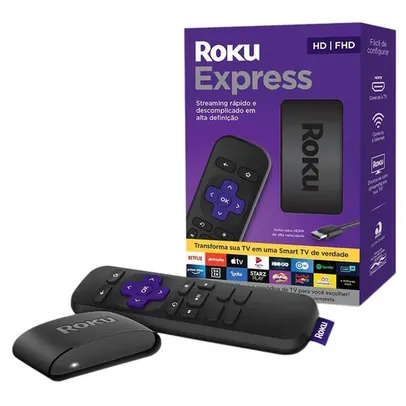 Streaming Roku Express Full HD com Controle Remoto - 3930BR