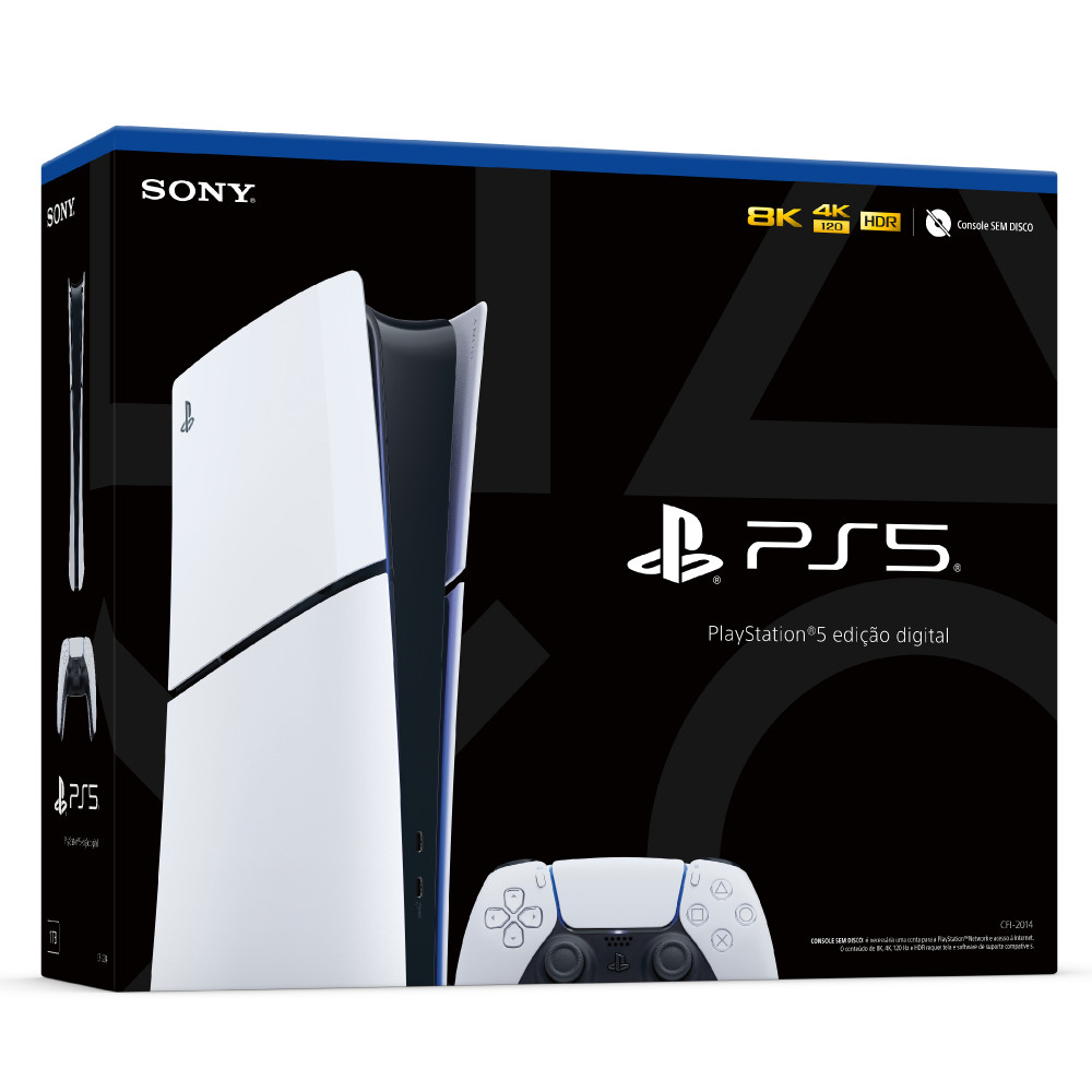 [Cupom na live]PS5 Slim 1TB Digital Edition - Branco