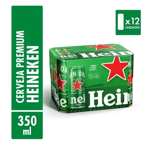 Cerveja Heineken Lata 350ml 12 Unidades