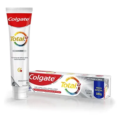 [Rec/ + por - R$9,10] Colgate Total 12 Clean Mint - Creme Dental, 180g