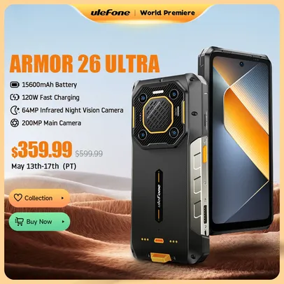 Smartphone Ulefone Armor 26 Ultra - 24GB + 512GB - 15600mAh