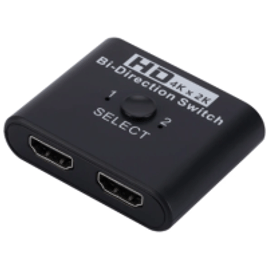 Switch compatível com HDMI, 2 portas, 2 em 1 saída, 1 em 2 saídas, 4K, laptop, PC, Xbox, TV