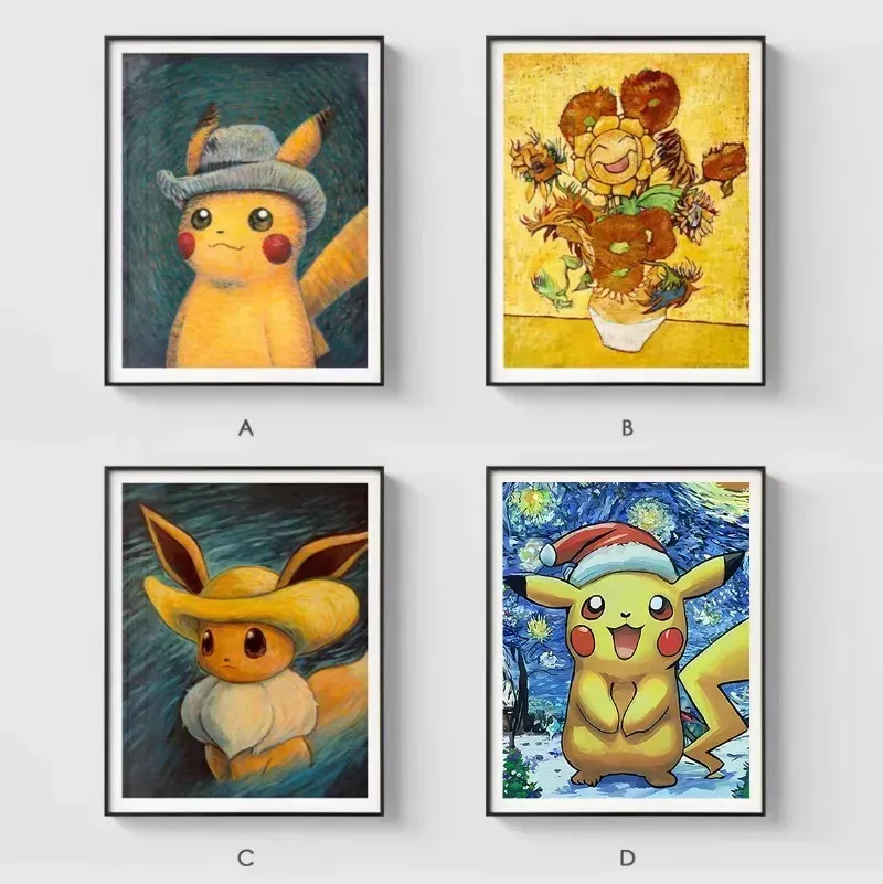 HD Anime Pinturas de Van Gogh Museum, Figuras Pokemon