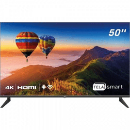 Smart TV LED 50" 4K HQ Conversor Digital Externo 3 HDMI 2 USB WI-FI Android 11 Design Slim - HQSTV50NK