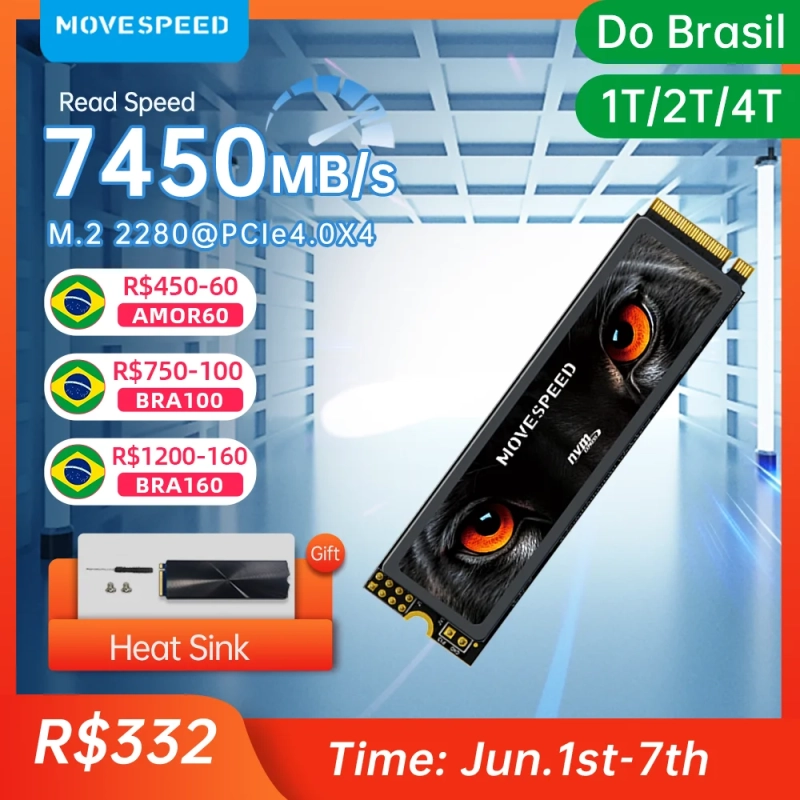 SSD Movespeed 512GB M.2 NVMe 7450Mbps