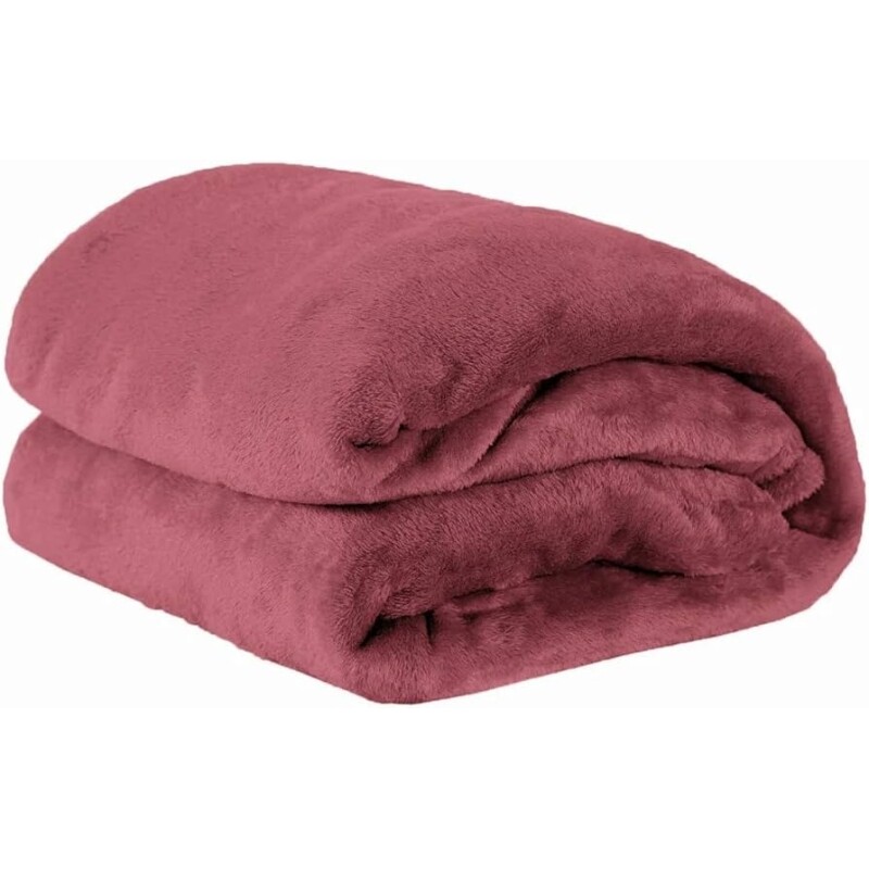 Cobertor Queen Manta Microfibra Fleece 01 Peça (Toque Aveludado) - Blush