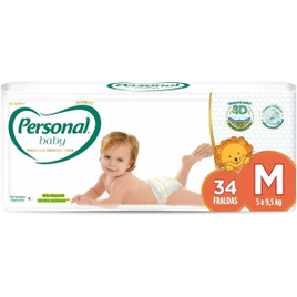Fralda Personal Baby Premium Protection Tam M - 34 Unidades